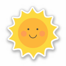 Sticker solaire mignon et souriant