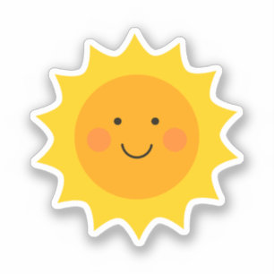 Sticker solaire mignon et souriant
