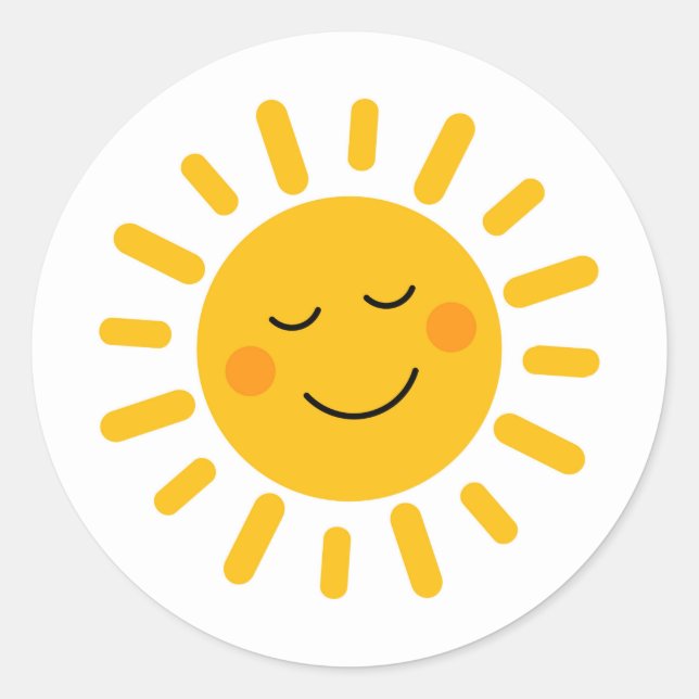 Sticker solaire mignon et souriant (Devant)