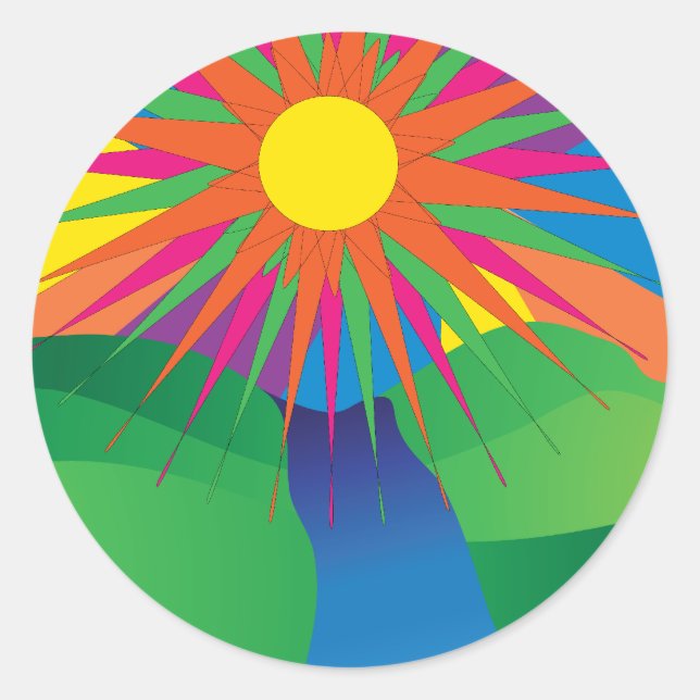 Sticker solaire psychédélique (Devant)