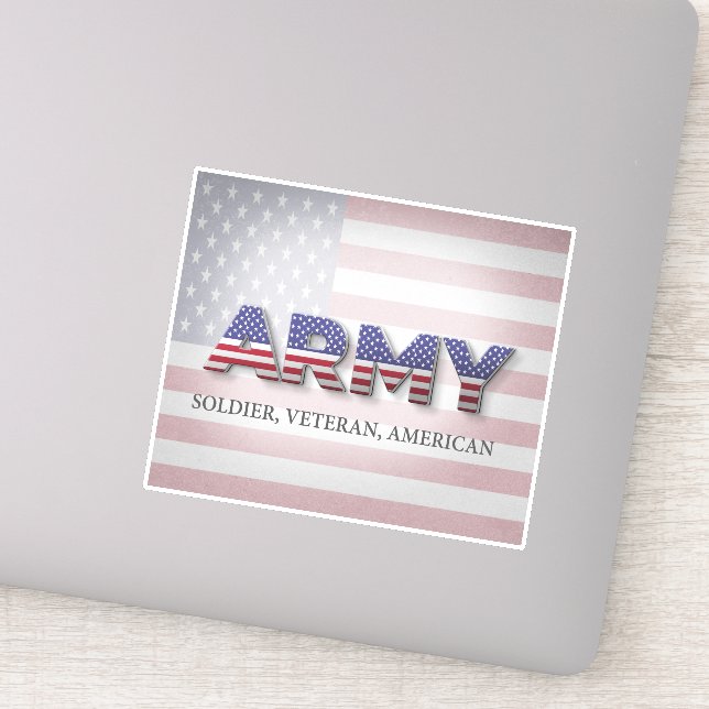 Sticker Soldat de l'armée, Vétéran, Américain (Détail)