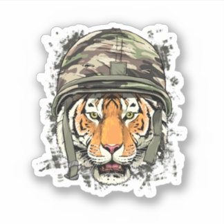 Sticker Soldat Tiger Vétérinaire Armée Tiger Safari Animal