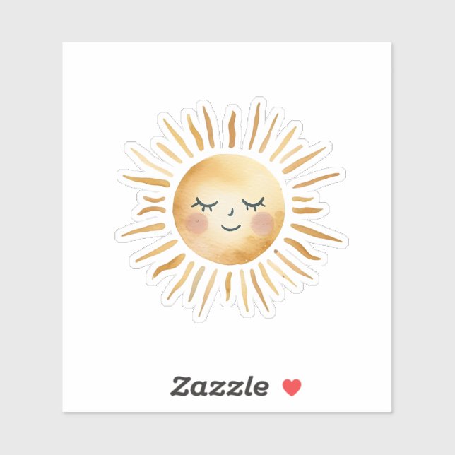 Sticker Soleil tiré (Feuille)