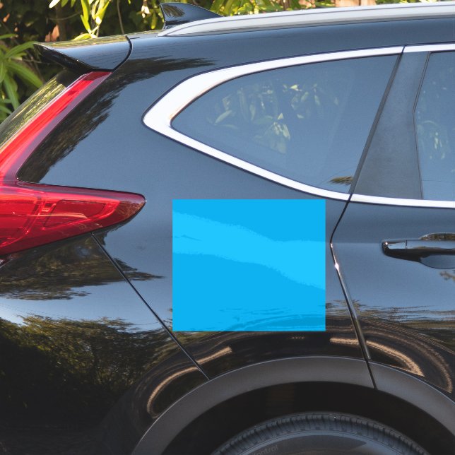 Sticker Solid Cyan Blue Background  (Coté voiture)