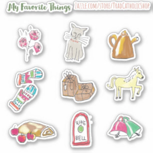 Sticker Son de la musique Mes choses préférées à la main