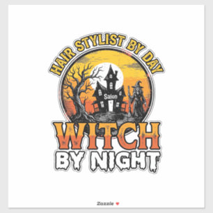 Sticker Sorcière Coiffeuse De Nuit Vintage Halloween Desi