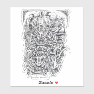 Sticker Sorcières et diables, par Brian Benson Vinyl Stick