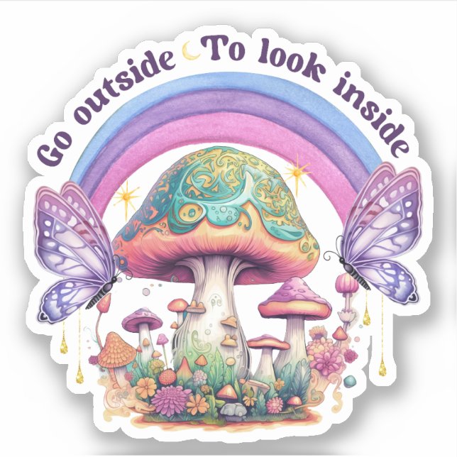 Sticker Sortez Pour Regarder À L'Intérieur, La Santé Menta (Devant)