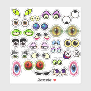 Sticker sot Cartoon Eyes & Eyeballs