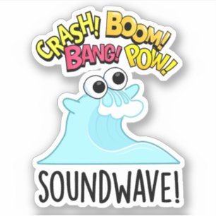 Sticker Sound Wave Funny Ocean Pun