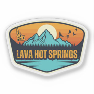 Sticker Sources Chaudes De Lave, Idaho