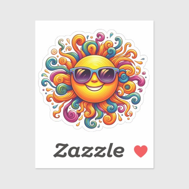 Sticker Sourires ensoleillés (Feuille)