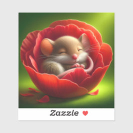 Sticker Souris Bébé très mignonne Dormir