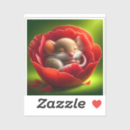 Sticker Souris couchée