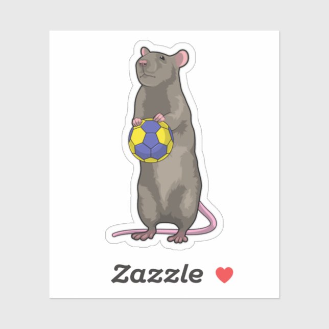 Sticker Souris de Handball Sports (Feuille)