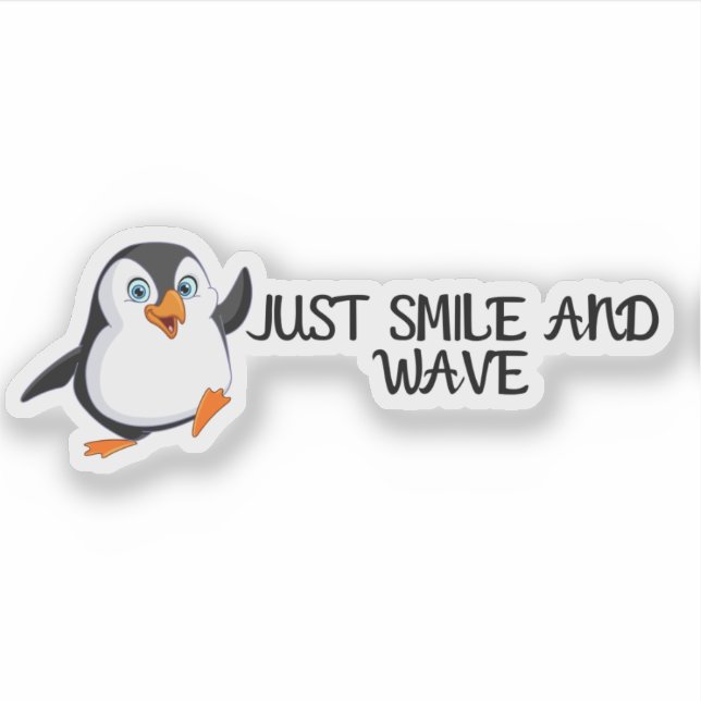 Sticker Souris Et Vague Pingouin (Devant)