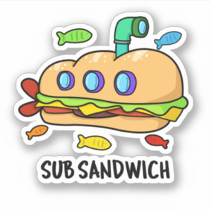 Sticker Sous Sandwich Funny Food Pun