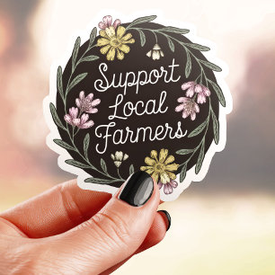 Sticker Soutenez les Fleuristes Agriculteurs Locaux