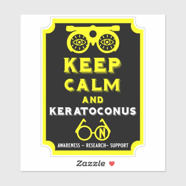 Sticker Soutien Et Sensibilisation À Keratoconus (Feuille)