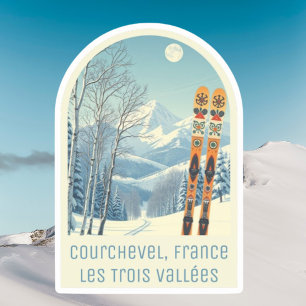 Sticker Souvenir de vacances ski de Courchevel France