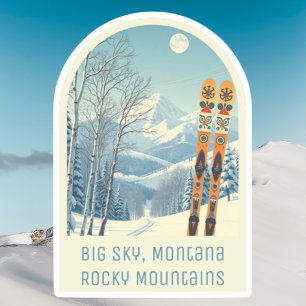 Sticker souvenir des vacances de ski Big Sky Montana