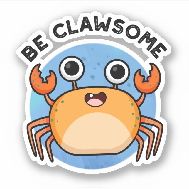 Sticker Soyez Clair Amusant Jeu De Crabe Positif (Devant)
