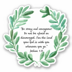 Sticker soyez fort et courageux