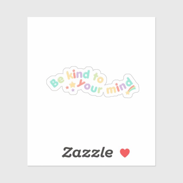 Sticker Soyez gentil avec votre esprit | Bonnes Étoiles Pê (Feuille)