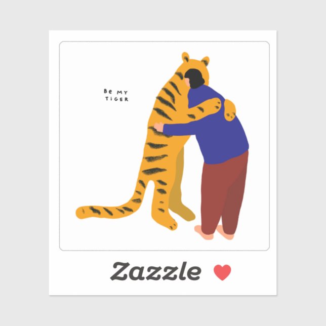 Sticker Soyez mon tigre (Feuille)