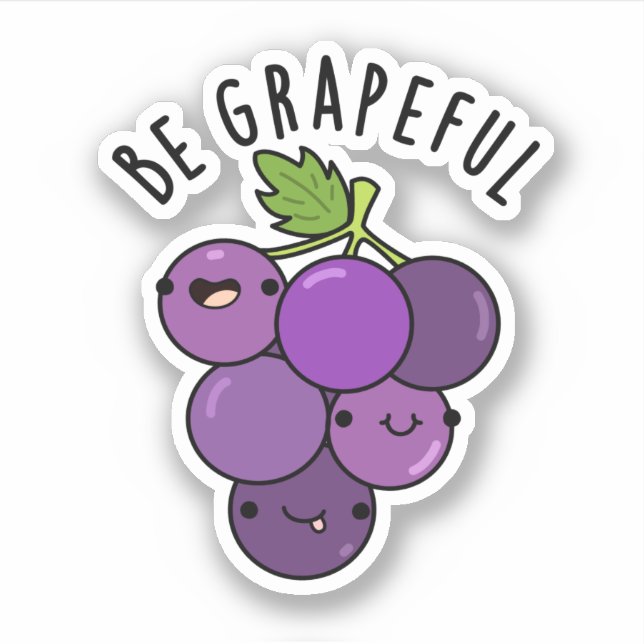 Sticker Soyez un jeu de pépins de raisin positif (Devant)