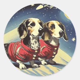 Sticker Space Dachshund