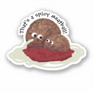 Sticker Spaghetti mangeur de boules de viande