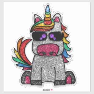 Sticker Sparkly mignon Parties scintillant arc-en-ciel Uni