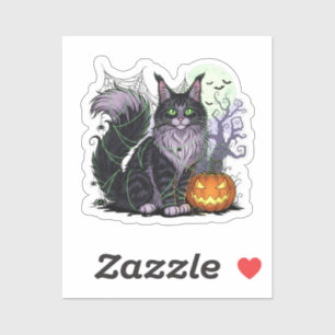 Sticker Spiderweb Coon - Maine Coon Halloween