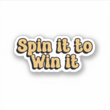 Spin it to Win it Yellow Retro Typographie