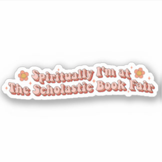 Sticker Spirituellement je suis à la foire du livre scolas