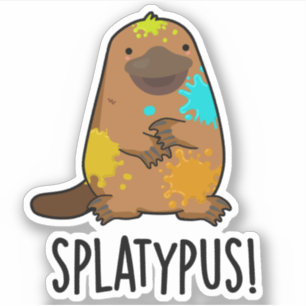 Sticker Splatypus drôle Animal Platypus Pun