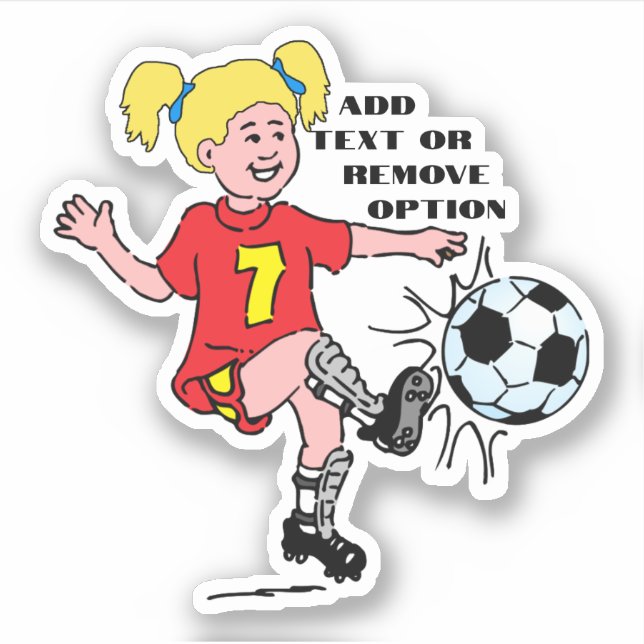 Sticker Sports de soccer pour petite fille (Devant)
