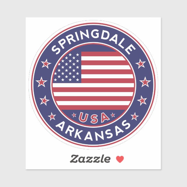 Sticker Springdale Arkansas, Springdale (Feuille)