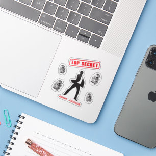 Sticker Spy très secret personnalisé