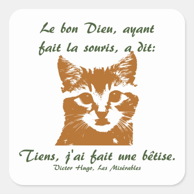 Sticker Square: Le Chat (Vorderseite)