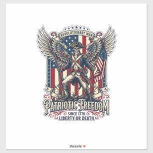 Sticker Squelette de guerre révolutionnaire patriotique so