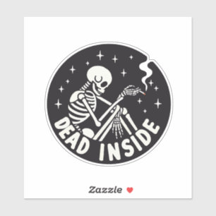 Sticker Squelette mort à l'intérieur