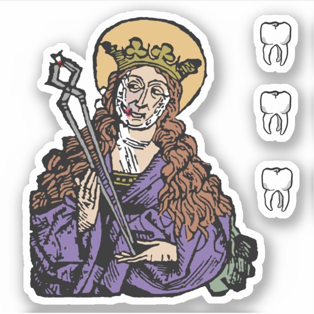 Sticker St. Apollonia avec dent pullée (Nuremberg) - 1 ver (Devant)