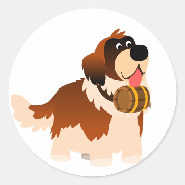 Sticker St Bernard Cartoon (Devant)