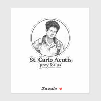 Sticker St. Carlo Acutis Conception religieuse d'icônes et