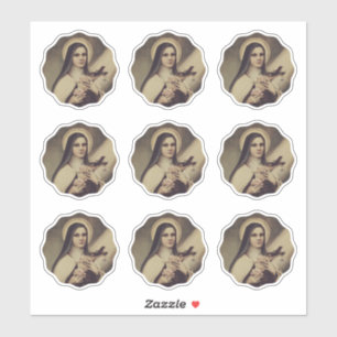 Sticker St catholique Therese le petit vinyle de fleur