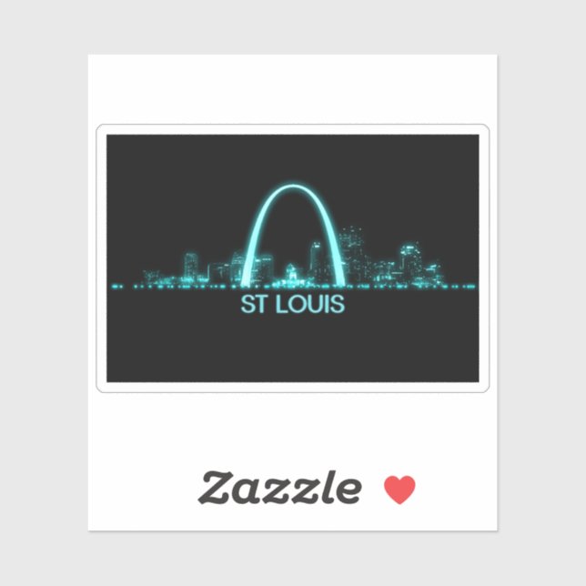 Sticker St Louis Skyline (Feuille)