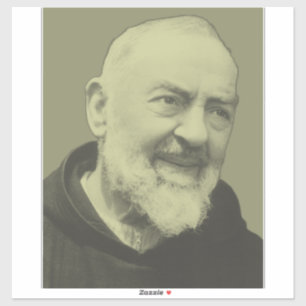 Sticker St. Padre Pio de Pietrelcina Le Prêtre Séraphique