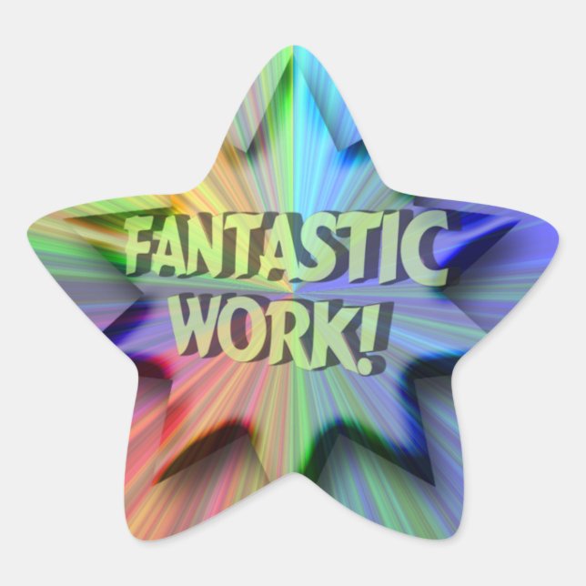Sticker Star de travail fantastique (Devant)